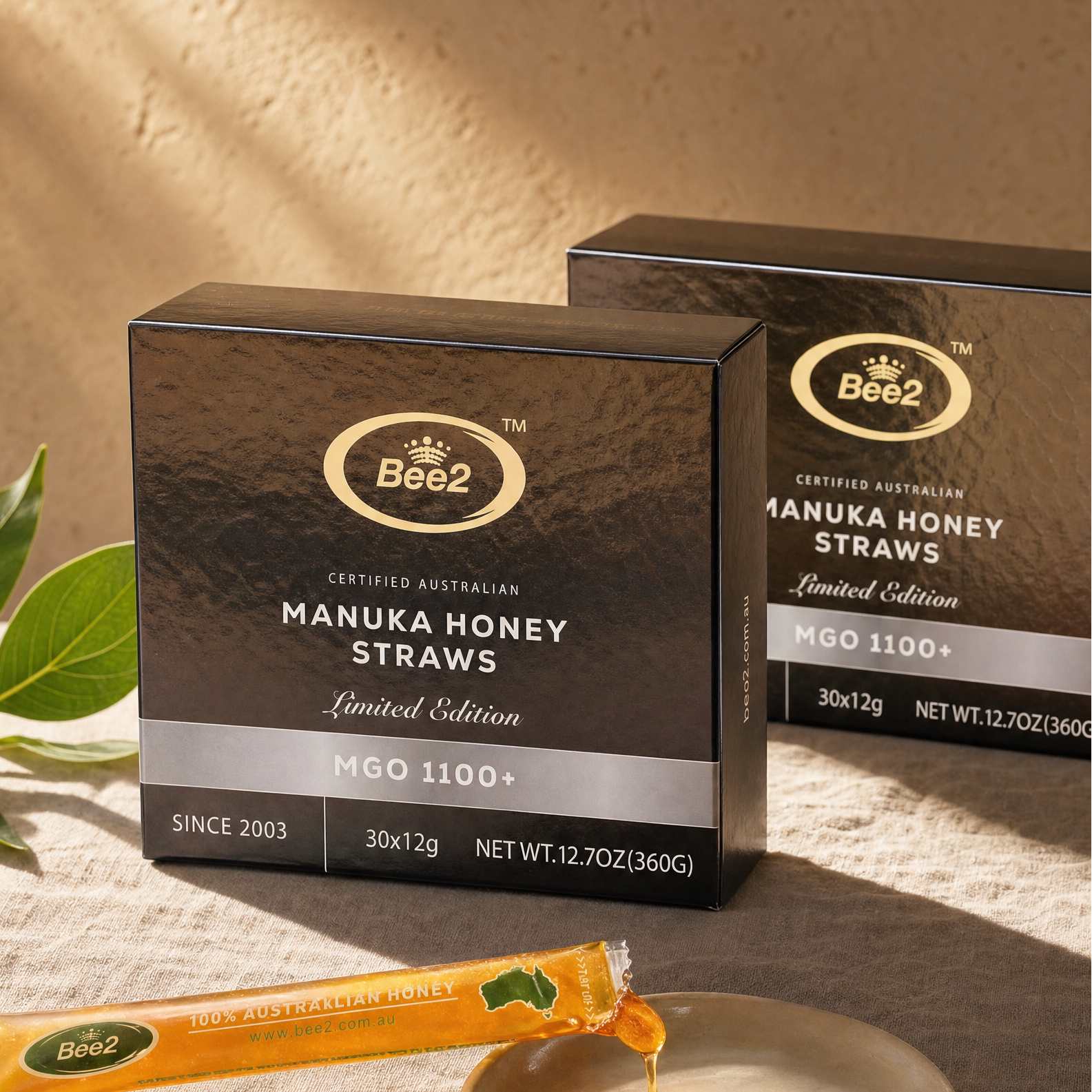 The Power Pair Bundle (2 x Boxes 1100+ MGO Honey Straws) 60 Straws